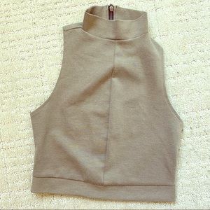 Zara zip up crop top